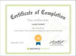 Course Completion New Ancestry